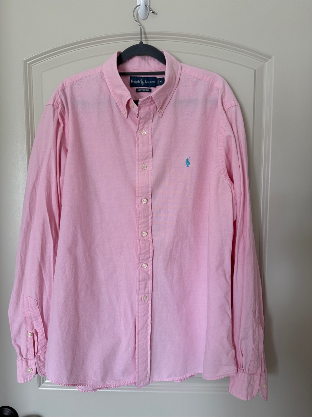 Ralph Lauren Custom Fit Light Pink Button-Down Oxford Shirt - Men's Size XL 0109